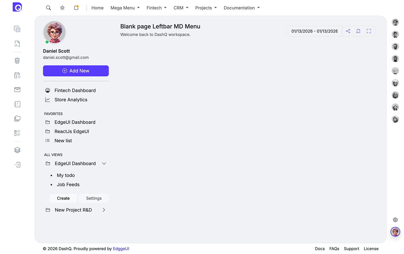 blank page body leftbar md