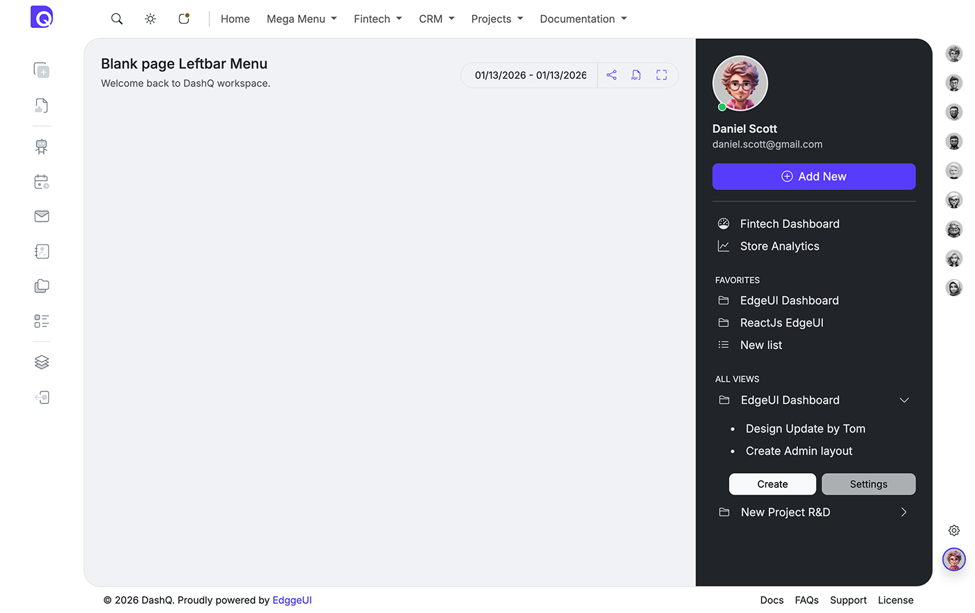 blank page body rightbar