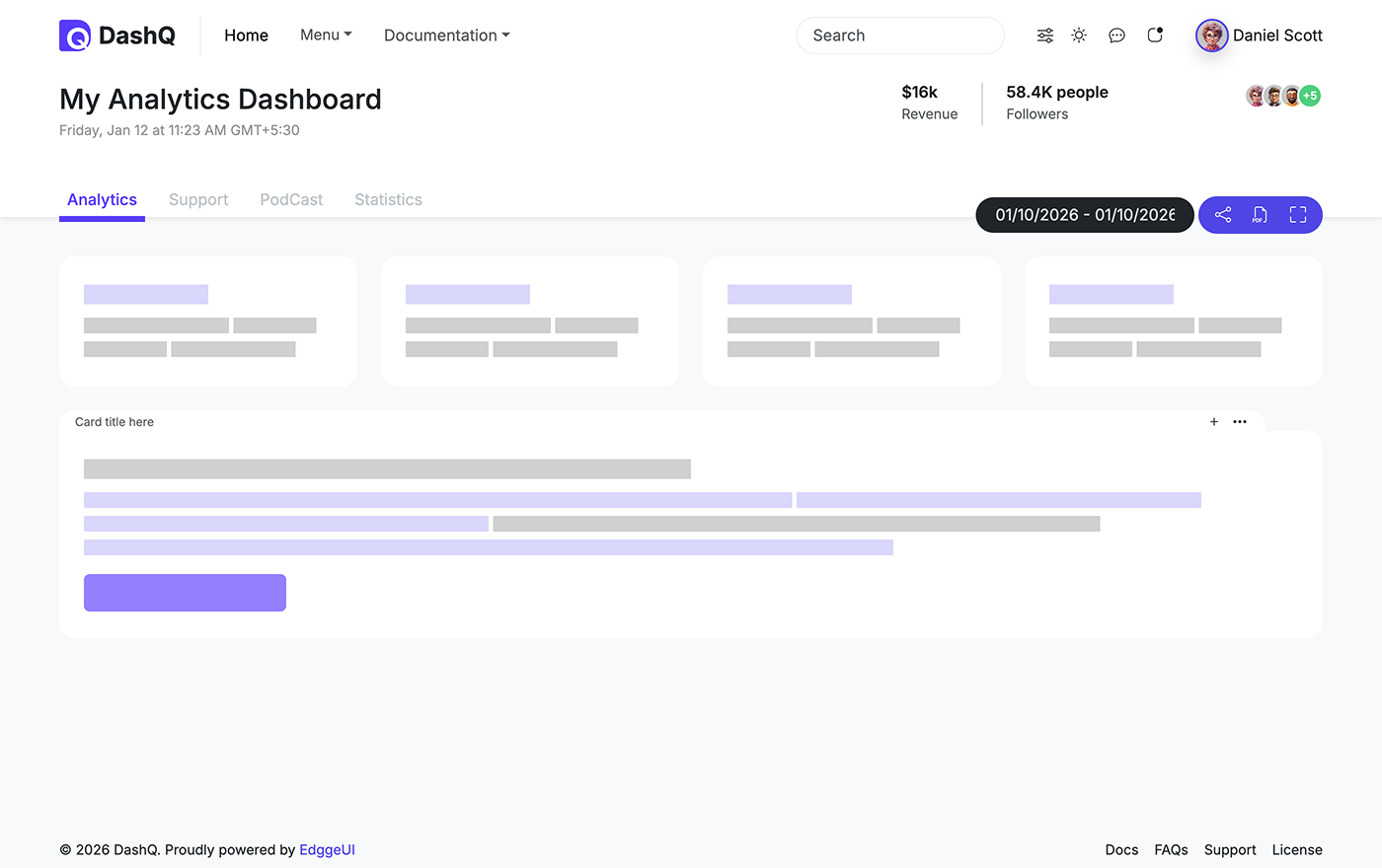 DashQ Template layout version 10