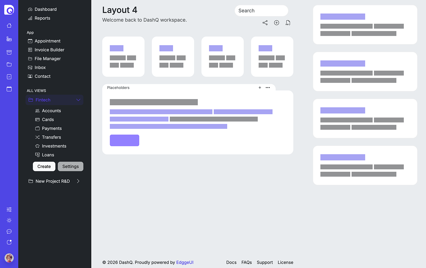 DashQ Template layout version 4