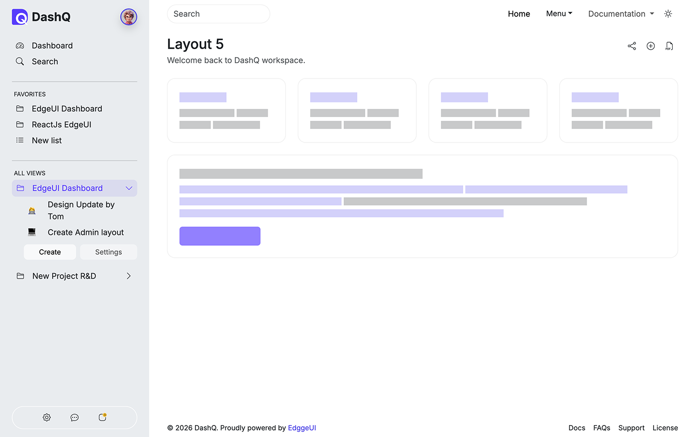 DashQ Template layout version 5