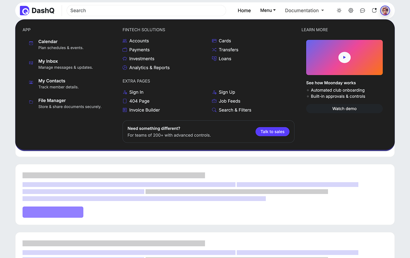 DashQ Template layout version 6