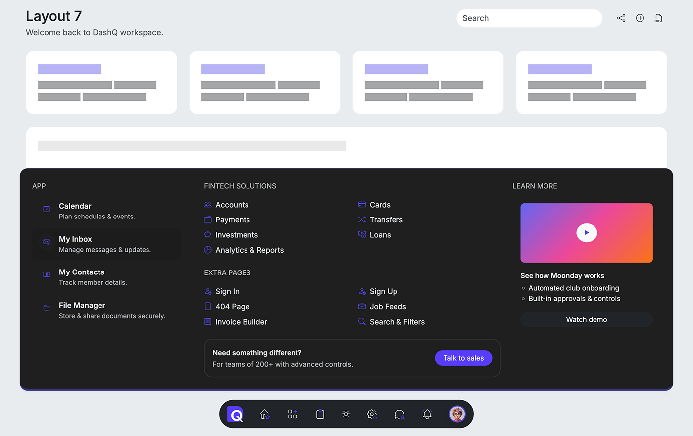 DashQ Template layout version 7
