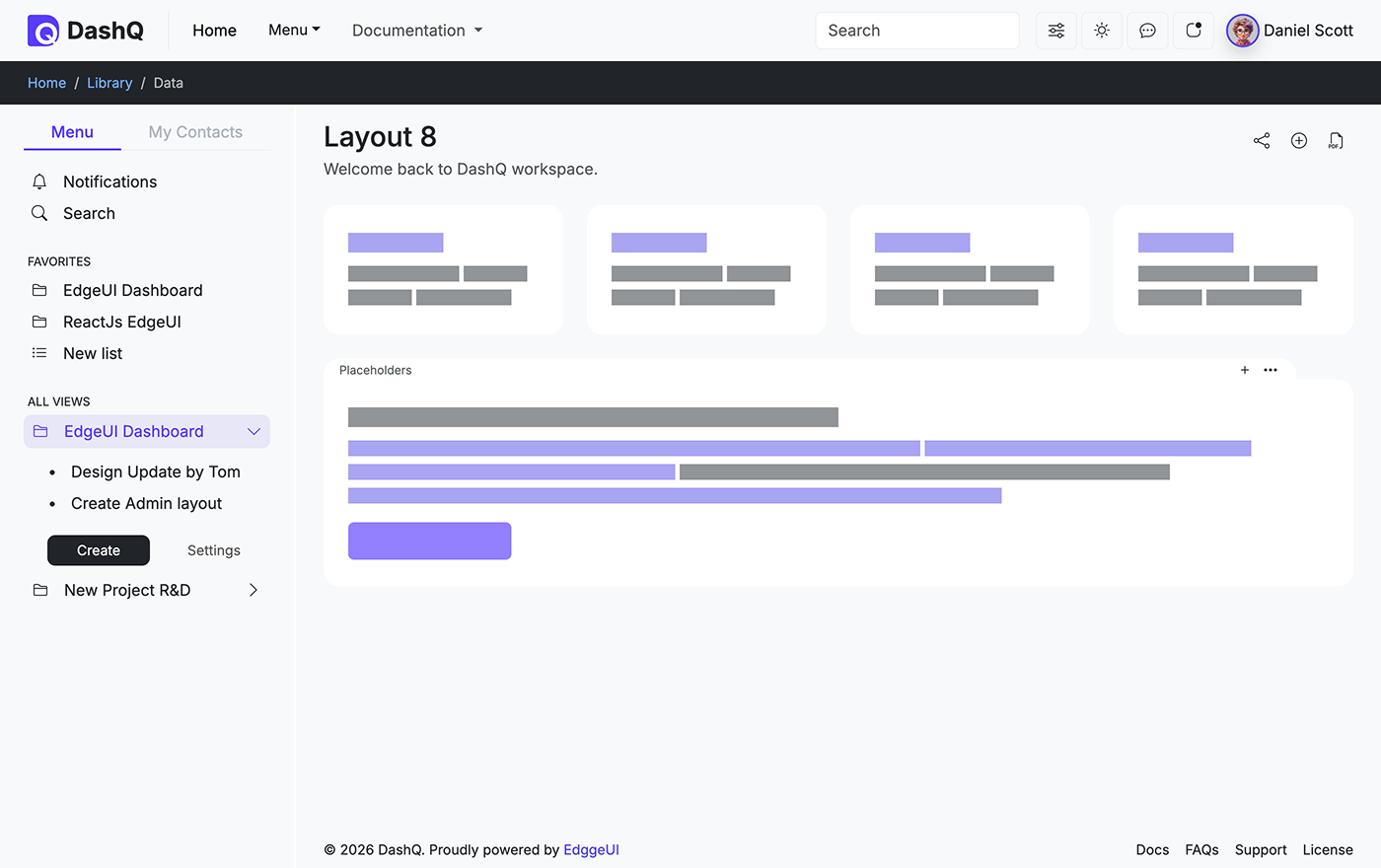 DashQ Template layout version 8